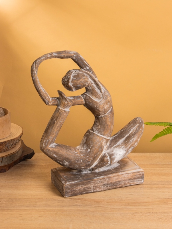 Сувенир &laquo;Йога&raquo;, 27&times;10&times;33 см, дерево, коричневый