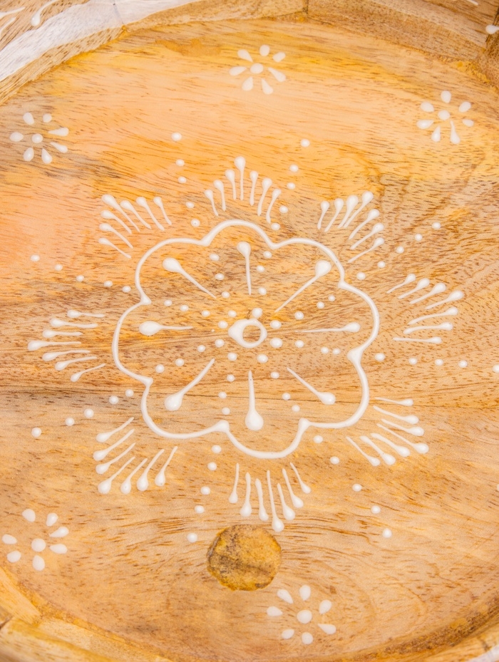 Блюдо "Пряник" дерево манго 25,5х25,5х6 см