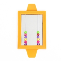 Игрушка для птиц "Зеркало с бусами", 13 х 6,7 см, микс цветов