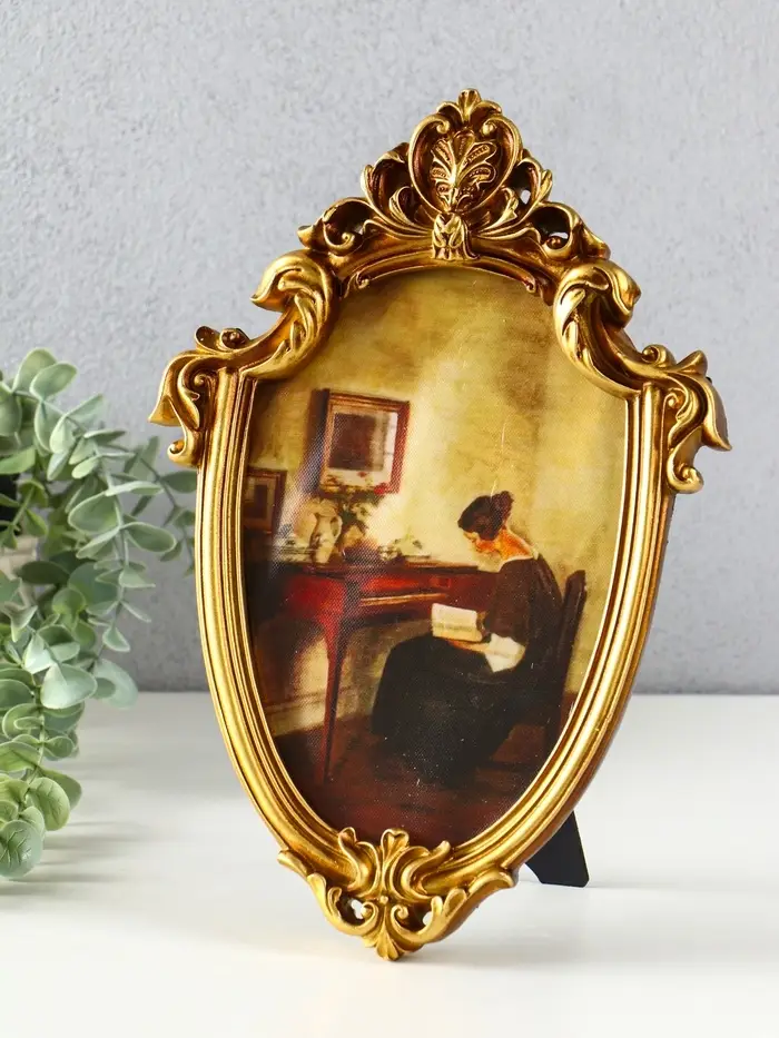 Фоторамка полистоун 15х20 см "Герб" бронза 30х20,5х2,5 см