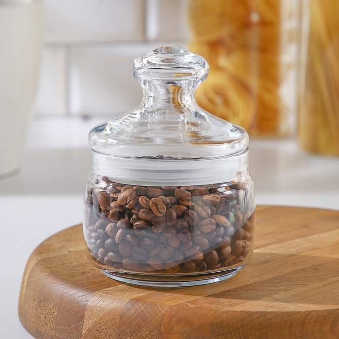 Банка для сыпучих продуктов Paşabah&ccedil;e Cesni, 420 мл, стекло, прозрачная