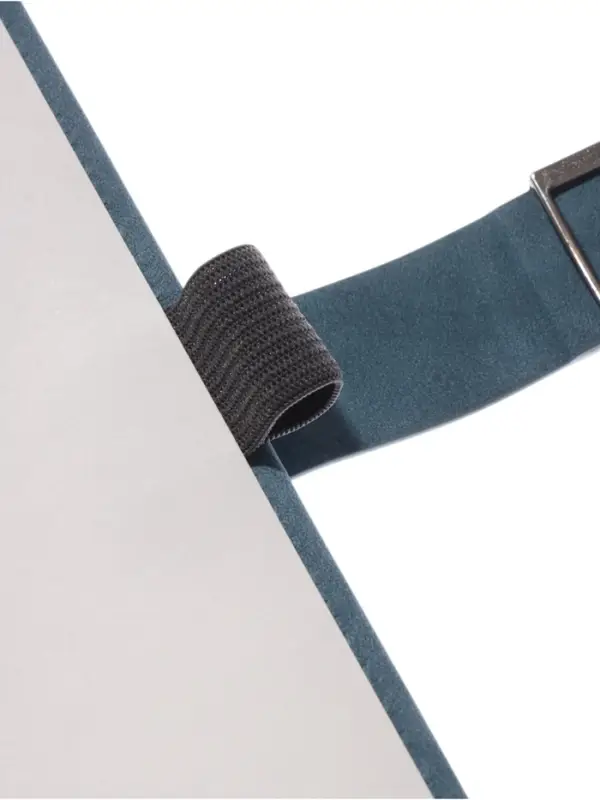 Ежедневник недатированный формат А5, с хлястиком, 112л, линия, пвх, Бирюзовый