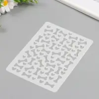 Трафарет фоновый пластик "Кости" 15х20 см