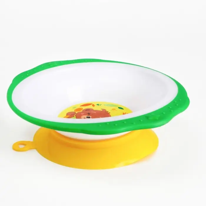 Тарелка M&B &laquo;Медвежонок&raquo;, тарелка на присоске 250мл, в наборе вилка, ложка