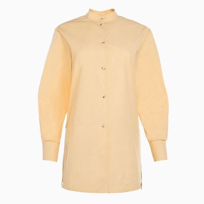 Рубашка женская MINAKU: Casual Collection цвет бежевый, р-р 44