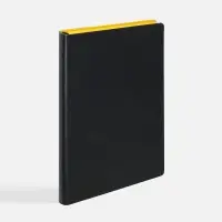 Ежедневник Doppio, недатированный, черный с желтым