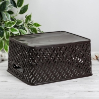 Корзина для хранения &laquo;Плетёнка&raquo;, 35&times;29&times;17,5 см, цвет коричневый