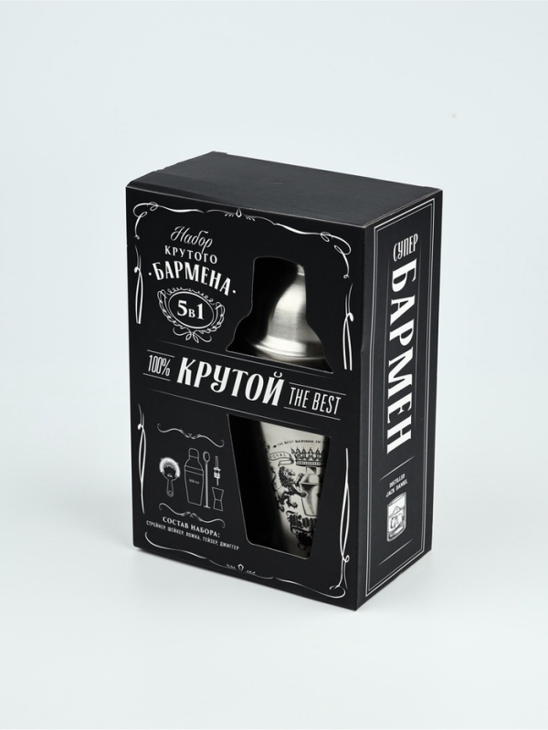 Набор для приготовления коктейлей "100% крутой", 5 предметов