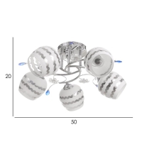 Люстра "Вивиан" 5х40Вт Е27 Хром МОДЕЛЬ: 2612358 Люстра "Вивиан" 5х40Вт Е27 Хром МОДЕЛЬ: 2612358