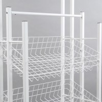 Стойка под зонты, разборная, 3 наклонные корзины, 3 яруса, 60&times;40&times;150 см, цвет белый