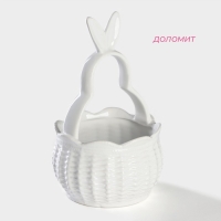 Конфетница Доляна &laquo;Зайка&raquo;, 13,3&times;21,5 см, цвет белый