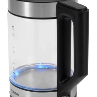 Чайник HYK-G3509 1.7л. 2200Вт черный прозрачный