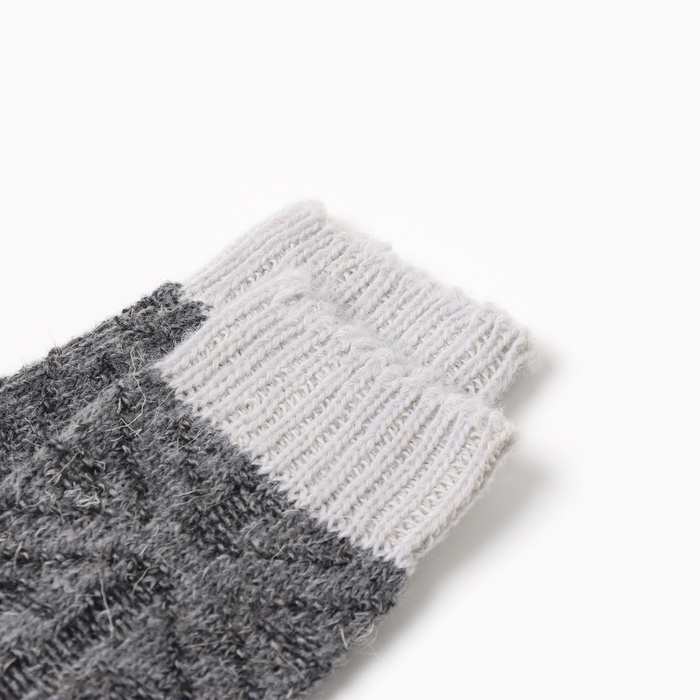 Носки детские шерстяные &laquo;Фактурная вязка&raquo; цвет серый, размер 20