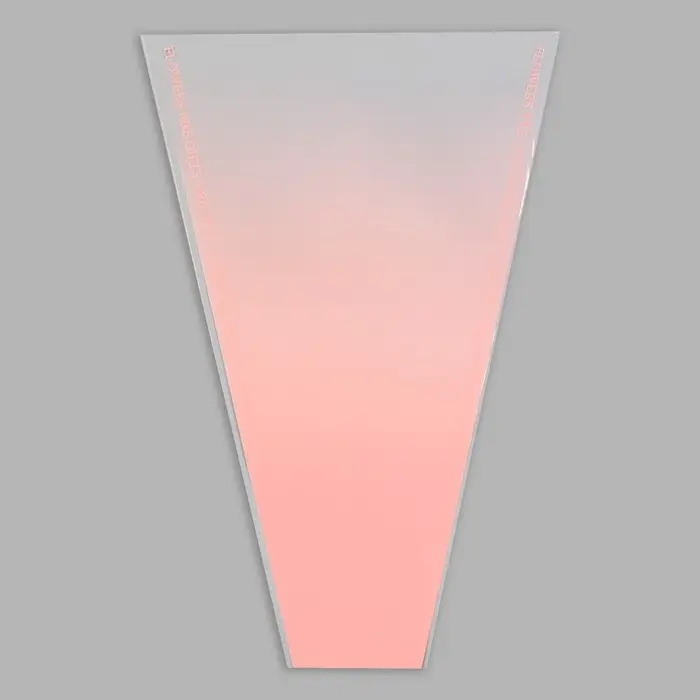 Пакет конус для цветов, &laquo;Переход&raquo;, 29+10&times;45 см, пудровый