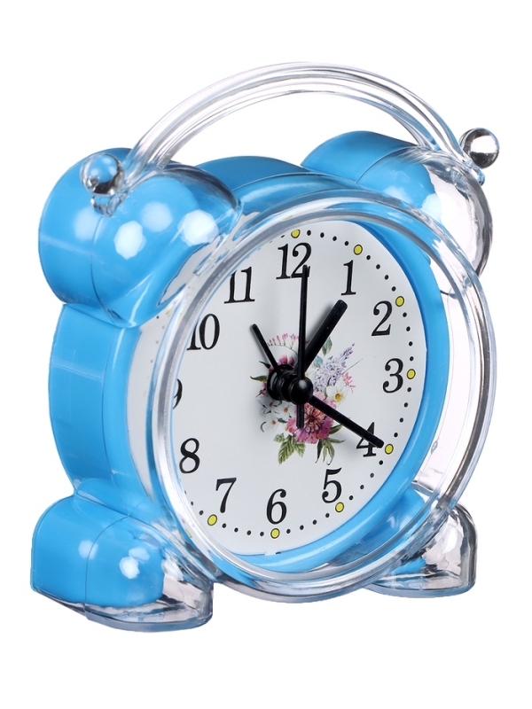 Часы будильник настольные, на батарейках, 10.5 х 4 х 11.5 см, циферблат d-7.3 см