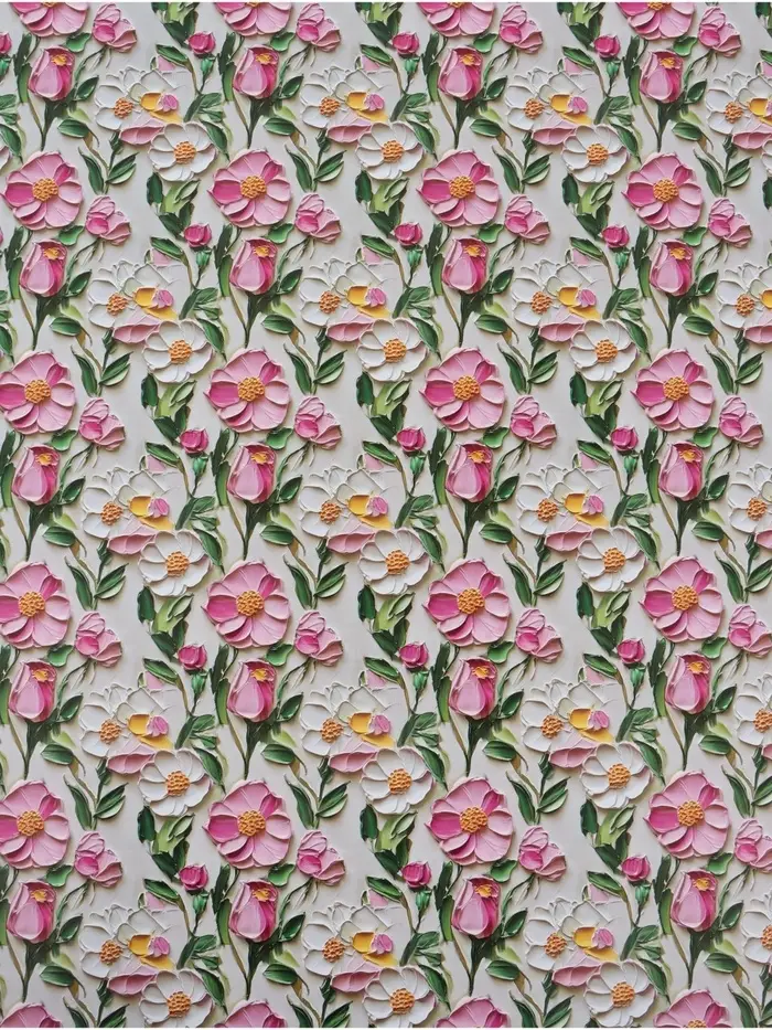 Бумага упаковочная глянцевая &laquo;Цветочная поляна&raquo;, 70 &times; 100 см