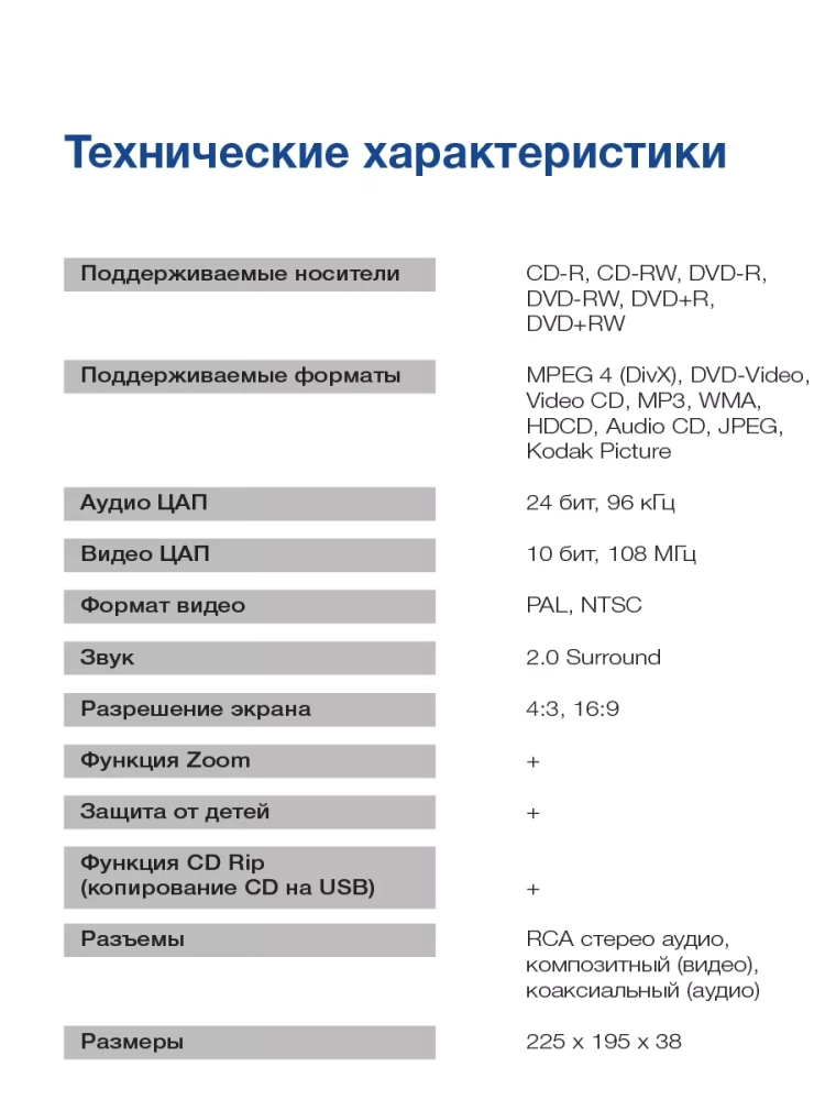 Плеер DVD H-DVD200 Караоке ПДУ