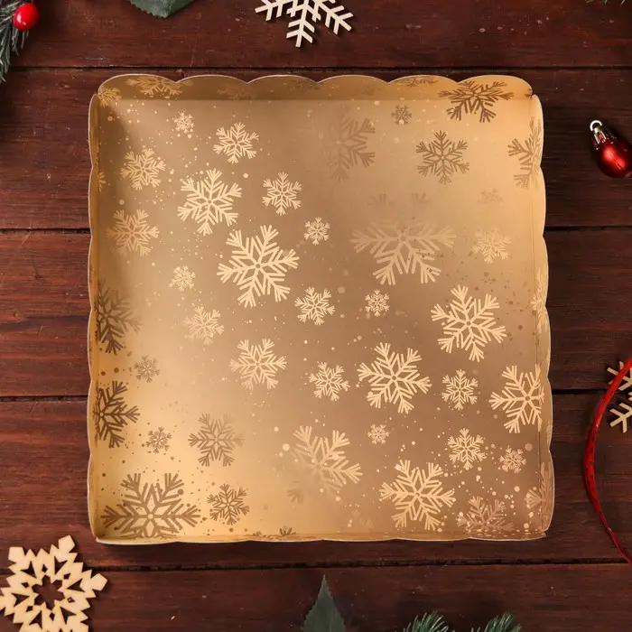 Коробка для печенья, &laquo;С Новыйм годом!&raquo;, 21&times;21&times;3, Новый год