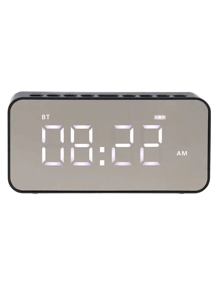 Часы - будильник электронные настольные: колонка, bluetooth, tf-карта, USB