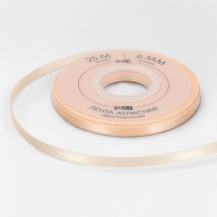 Лента атласная двухсторонняя №112 6мм*25&plusmn;1м айвори TR