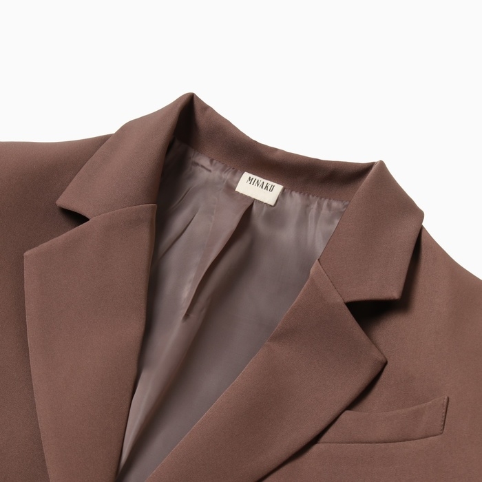 Пиджак женский MINAKU: Classic цвет коричневый, р-р 42-44