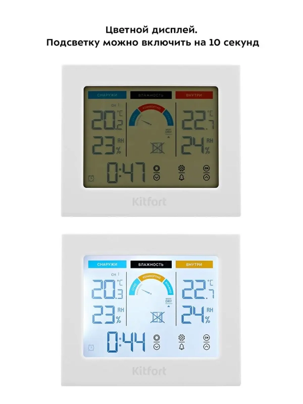 Метеостанция КТ-3317 термометр, погодная станция, часы