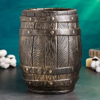 Копилка "Бочка" 21х21х30см, бронза