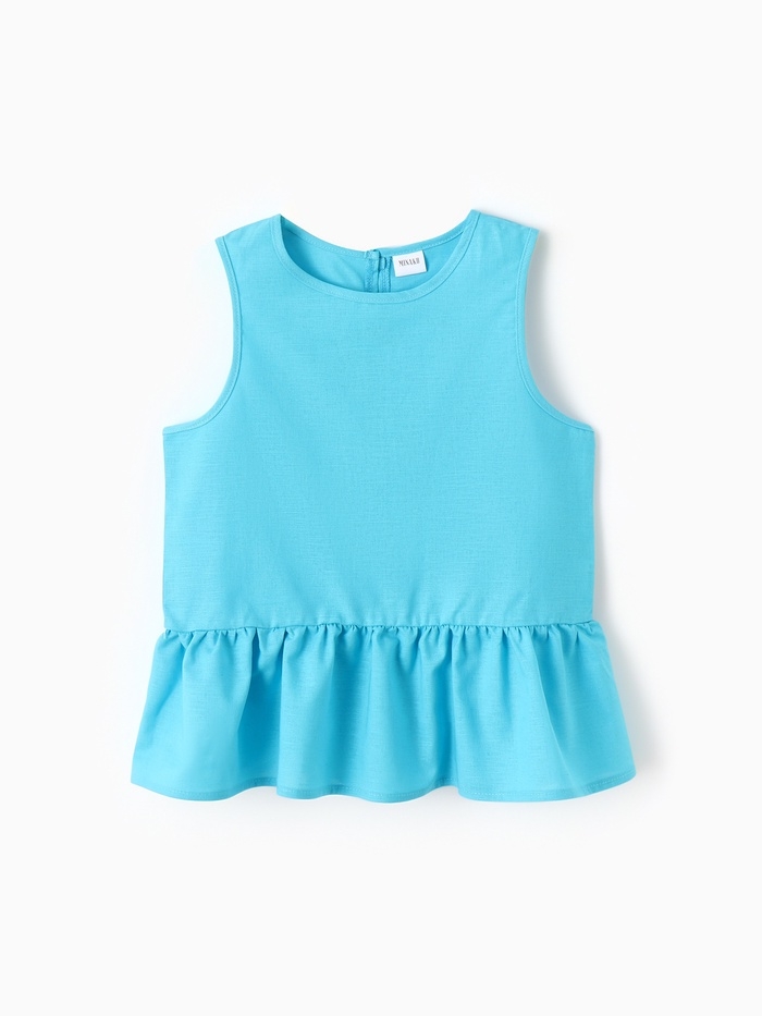 Блузка для девочки, MINAKU, голубая, рост 128 см