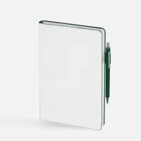 Ежедневник White Shall, недатированный, бело-зеленый