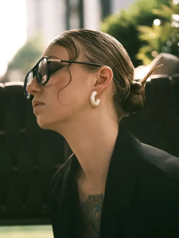 Набор серьги и каффы 7 шт "Нежность", цветной в серебре