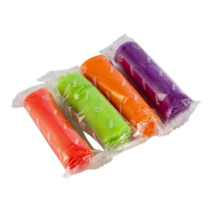 Тесто для лепки &laquo;Пластишка&raquo;, неоновое 4 цв. по 30 гр