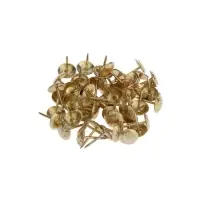 Гвозди ТУНДРА, декоративные, обивочные, фактурные, 11&times;16 мм, золото, фасовка 50 шт.