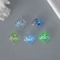 Подвеска для творчества акрил "Морской скат" светится в темноте МИКС 3х2,8х0,8 см