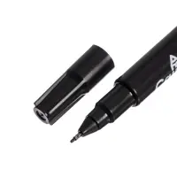 Маркер перманентный Calligrata, двухсторонний, круглый, 2 мм/0.7 мм, чёрный