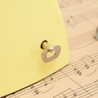 Метроном механический Gleam, желтый, 40-408 ударов в минуту, 21 х 10 х 12 см,