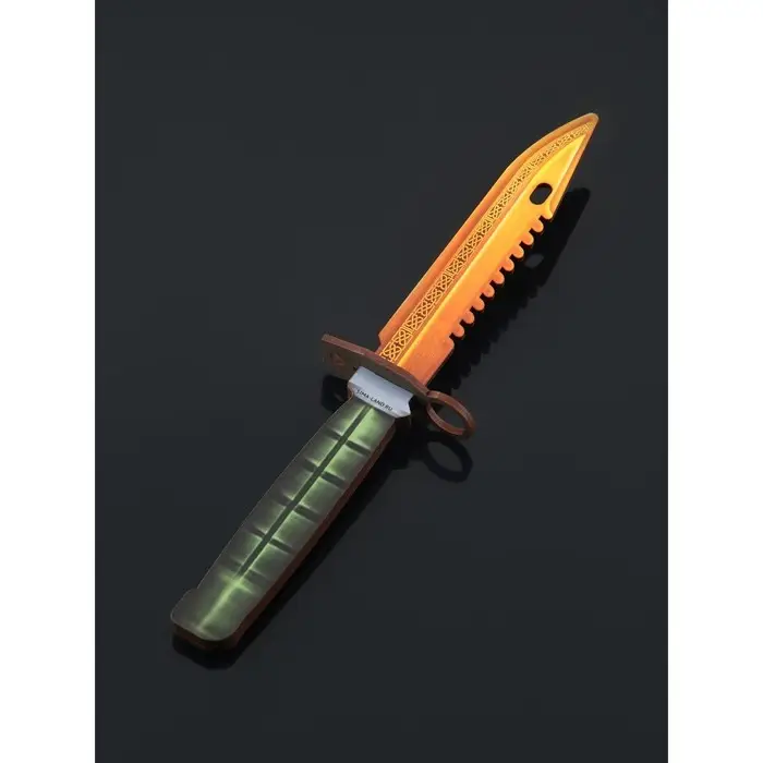 Набор сувенирное оружие &laquo;Красный с золотом&raquo;, автомат, пистолет с глушителем, нож-штык, 3 шт