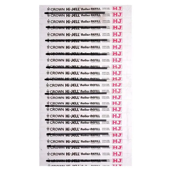 Стержень гелевый 0,7 мм, Crown Hi-Jell Metallic, 138 мм, чернила серебро металлик