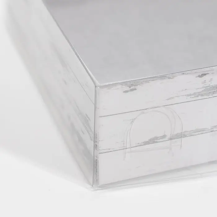 Кондитерская упаковка, коробка для макарун с пластиковой крышкой, Just for you, 12 х 12 х 3.5 см