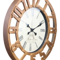 Часы настенные интерьерные &laquo;Эйфелева башня&raquo;, плавный ход, циферблат d-50 см