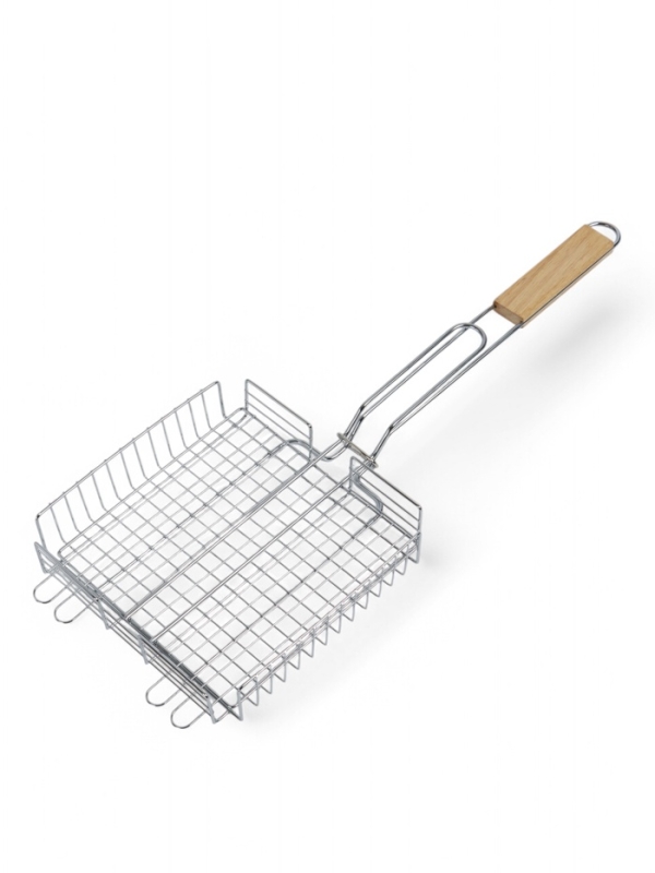 Решетка гриль, хромированная сталь, 57 х 22 х 22 см, глубина 5 см