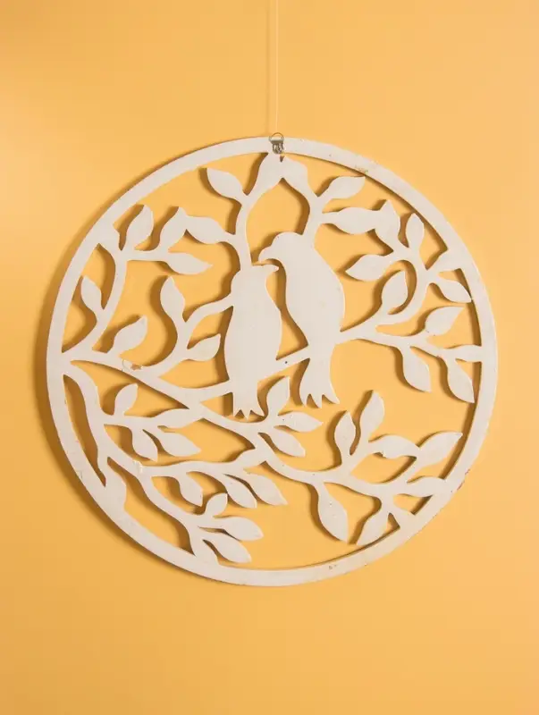 Панно "Птички" МДФ, 40х40х1 см, цв. белый