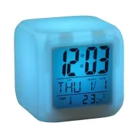 Часы - будильник LB-03, дата, температура, белый
