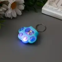 Фонарик свет на кольце "Лапка" МИКС 4х5х2 см