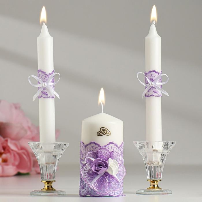 Комплект на стол молодожёнов "Гармония", сирень