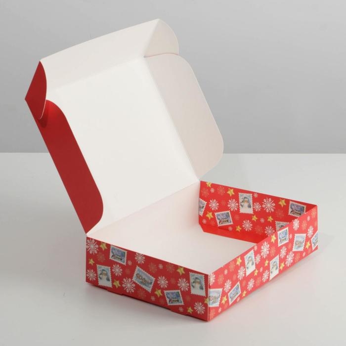 Коробка подарочная новогодняя складная &laquo;Почта&raquo;, 21 х 15 х 5 см, Новый год