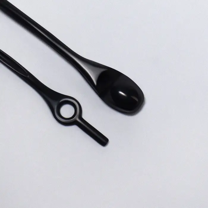 Набор шнурков для обуви, 6 шт., силиконовые, полукруглые, на застёжке, 4 мм, 11 см, чёрный