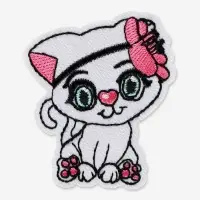 Термоаппликация &laquo;Кошка с цветком&raquo;, 5&times;5.7 см, розовая