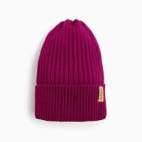 Шапка детская MINAKU с отворотом р-р 56-58, цв.малиновый Шапка детская MINAKU с отворотом р-р 56-58, цв.малиновый