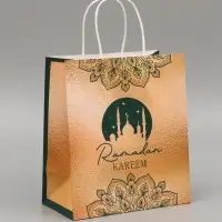 Пакет подарочный крафтовый Ramadan, 22 &times; 25 &times; 12 см