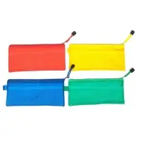 Папка-конверт на молнии, А65, с сеткой внутри, 24 &times; 11 cм, МИКС